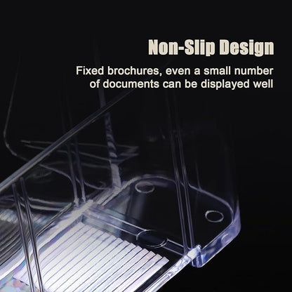 Acrylic Brochure Holder 8.5x11 Inches Slant Back Design, Clear Display Stand, Plastic Table Stand Sign Holder,Pamphlet Holder Flyer Holder, Acrylic Display Stand, Acrylic Table Signs Plastic Paper Holder for Office, Home, Store, 4 Pack