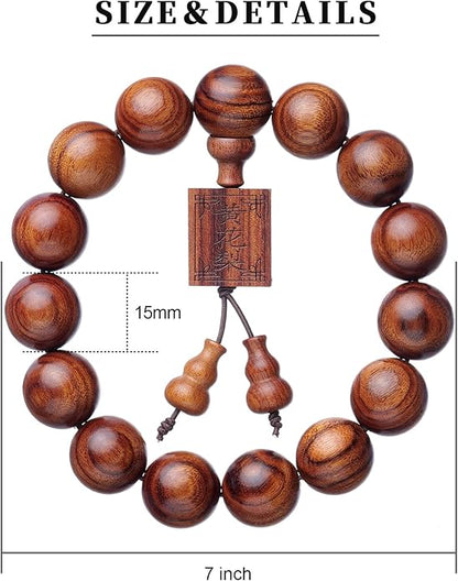 Natural Wooden Adult Bracelet Spring Chain Bracelet， 1pc/pack
