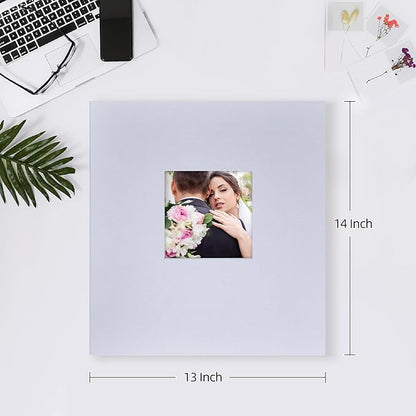 Mublalbum Photo Album 4x6 1000 Photos Linen Cover Large Picture Book Holds Horizontal and Vertical Pockets for Wedding Family Anniversary and Baby (White)