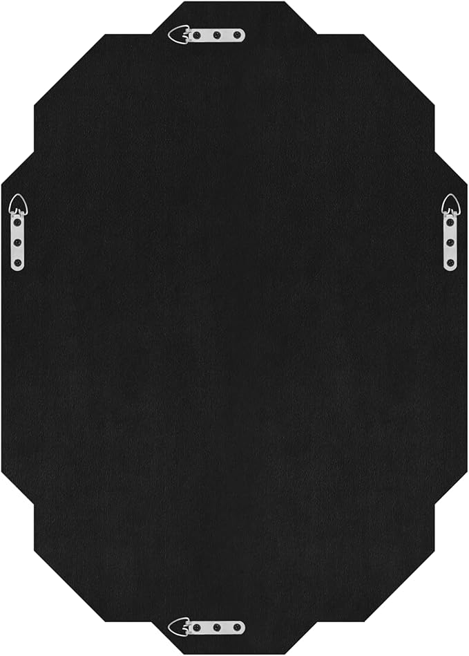 Octagonal Frameless Wall Mirror, 24'L x 35'W, Modern Bathroom Mirror with Beveled Edges