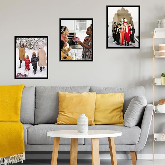 20x27 Picture Frame Set of 2 Black for Puzzles Poster Photo Picture, Horizontal and Vertical Formats for Wall Hanging, 20 x 27 Wall Gallery Puzzles Frame for 20 by 27 Photos Posters, 2 Pack,Black
