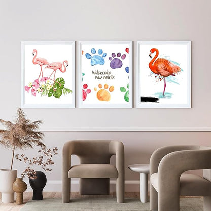 KTKDE 13x19 Picture Frame Set of 3, Wooden frames White, Vertical & Horizontal Wall Hanging for Wall Display,Studio Gallery Photo Frame for Photos, Posters & Art Prints