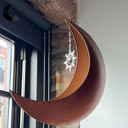 Hanging Moon Planter - Moms Day Gifts for Women - Moon Room Decor - Unique Planters for Succulents,Air Plant, Cactus, Artificial Plants- Plant Lover Gifts - Boho,Hippie, Witchy, Birthdays Gifts