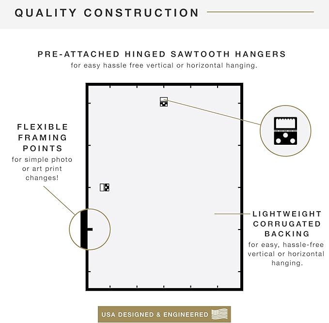 MCS Trendsetter 24x32 Poster Frame Black High-Gloss, Vertical & Horizontal Wall Hanging Large Picture Frame for Photos, Posters & Art Prints (2-Pack)
