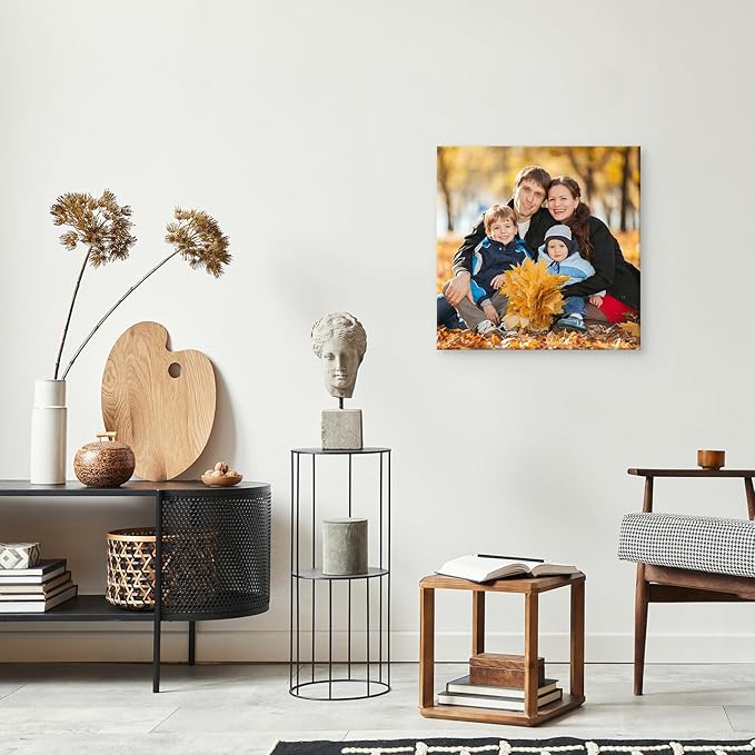 YYYYHPP Canvas Prints with Your Photos, Personalized Photo to Canvas Wall Art,Canvas Printing for Wedding, Family, Baby, Pets, Home Office Decor, Wrapped Frame 30"x30"