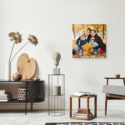 YYYYHPP Canvas Prints with Your Photos, Personalized Photo to Canvas Wall Art,Canvas Printing for Wedding, Family, Baby, Pets, Home Office Decor, Wrapped Frame 30"x30"