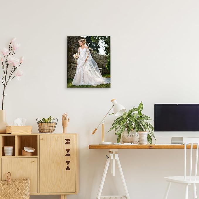 YYYYHPP Canvas Prints with Your Photos, Personalized Photo to Canvas Wall Art,Canvas Printing for Wedding, Family, Baby, Pets, Home Office Decor, Wrapped Frame 20"x24"