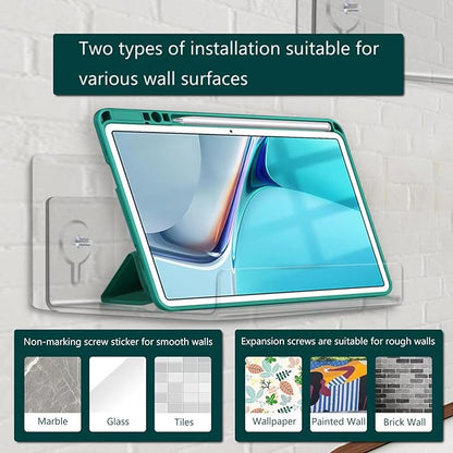 Floating Acrylic Shelves, 8X6 Inch Clear Wall Shelf, Small Plant Shelves, Picture and Toy Display Stand (No Drill, 2 Pack)