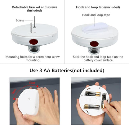 Cordless Spotlight Battery Powered, LED Accent Lighting with Remote and Timer, Display Puck Lights, Stick Uplight for Tree Portrait Gallery Picture Dartboard Painting Art Photo Plant