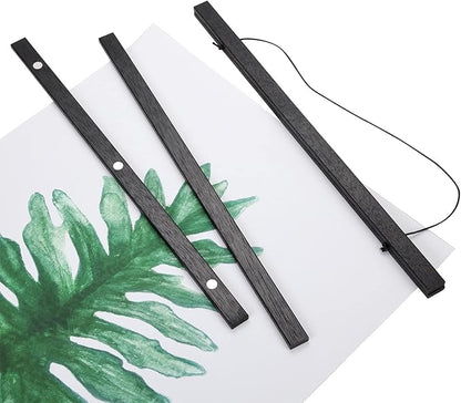 WITCOLOR Magnetic Poster Hanger Frame, 2 Pack Black Magnet Poster Frame 12x16 12x18 12x36 for Paintings, Photos, Maps, Scrolls, Picture, Canvas Works and Art Prints