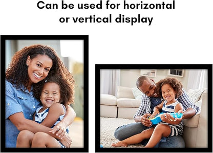 Americanflat 16x22 Picture Frame with Polished Plexiglass - Black Picture Frame - Wide Photo Frames Made of Engineered Wood for Vertical or Horizontal Wall Display - Epic Collection - Black