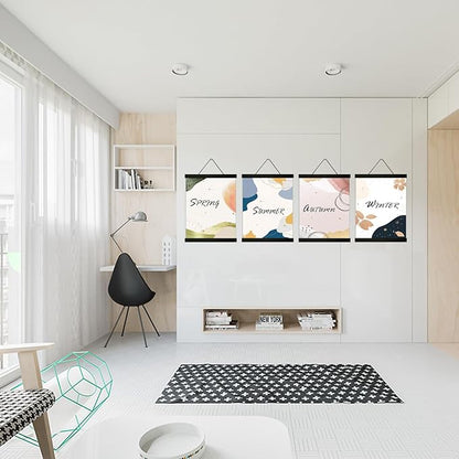 4 Pack Magnetic Poster Hanger Frame 16 inch Black- 16x24 16x22 16x20 Poster Frame for Wall Art Pictures Photos Prints Maps Diamond Art Painting