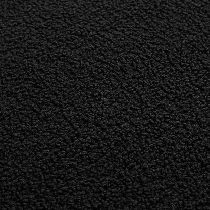 24KF Large Square Couch Ottoman for Living Room, Upholstered Teddy Fabric Padded Cushion Ottoman Table,Large Foot Rest,5088-Teddy Black