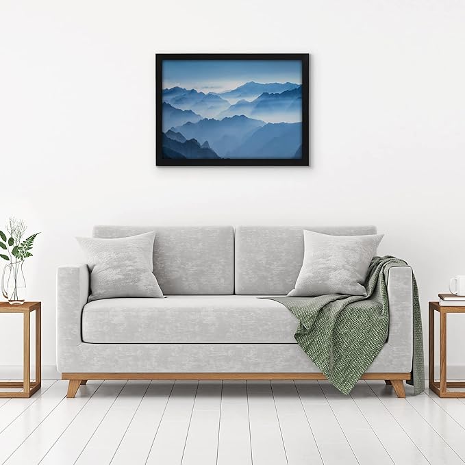 Americanflat 19x27 Poster Frame with Polished Plexiglass - Black Picture Frame - Wide Photo Frames Made of Engineered Wood for Vertical or Horizontal Wall Display - Epic Collection - Black