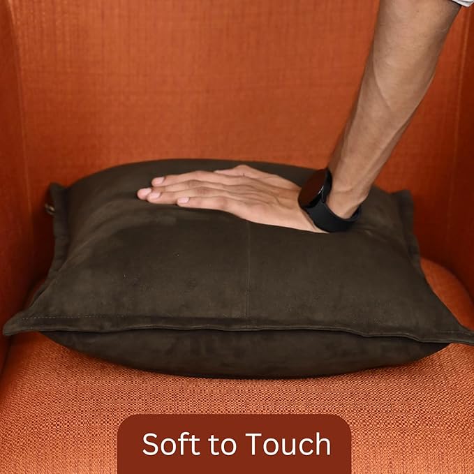 LL LEATHER LOVERS Genuine Suede Leather Pillow Cover, 16x16 Inch Case for Lumbar Throw Couch Pillows, Thick & Soft Cushion Covers for Sofa Bed Home Decor (Suede Deep Forest Green Box Pack of 1)