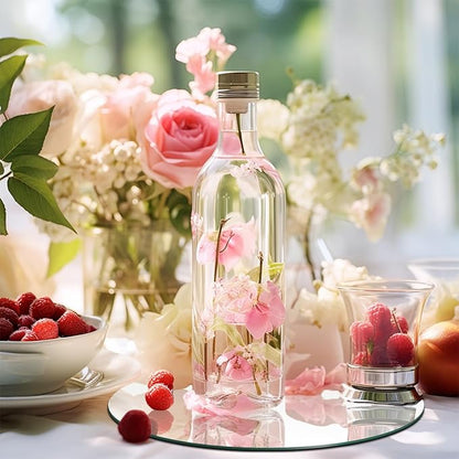 20 Pack Round Mirror Centerpieces for Tables, No Glass AcrylicCircle Mirror Table Centerpieces Mirror Tray Candle Plates for Wedding Table DecorationChristmas Home Decor (10inch)