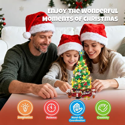 Advent Calendar 2025 Christmas Building Blocks Kit - Christmas Paradise Building Set with LED Light,24 Days Countdown Toys Building Set for Teen Boys Girls Gifts