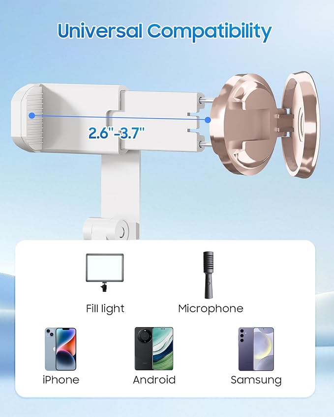 67" Selfie Stick Tripod, All in One Phone Tripod with Wireless Remote, Extendable Compact Tripods Portable Travel Stand for iPhone Android Selfie/Video Recording/Live Stream/Vlog