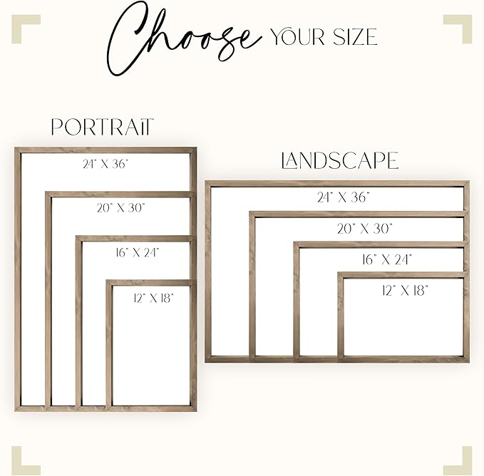 MRC Wood Products Custom Printed Portrait – Personalized Photo Artwork on Canvas Textured Board – 4 Size Options & 2 Frame Choices