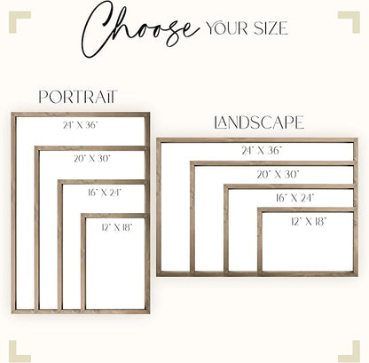 MRC Wood Products Custom Printed Portrait – Personalized Photo Artwork on Canvas Textured Board – 4 Size Options & 2 Frame Choices