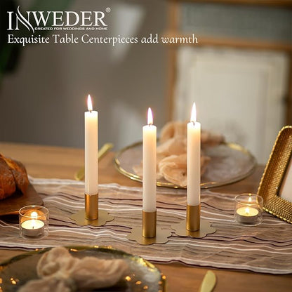 Candlestick Holders Taper Candle Holders: 6Pcs Gold Candlestick Holder Table Brass Candlestick Holders Candle Sticks Holder Decor Home Flower Candle Holder Wedding Cute Small Candle Holders