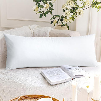 Artscope Luxury Velvet Lumbar Pillow Cover Super Soft Decorative Rectangle Pillowcases Soft Solid Cushion Cases for Couch Sofa Bedroom Car Decor 14x36 Inch White