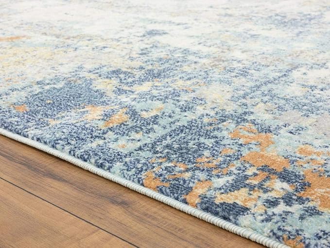 LUXE WEAVERS Abstract Blue Multi Colored 5x7 Area Rug