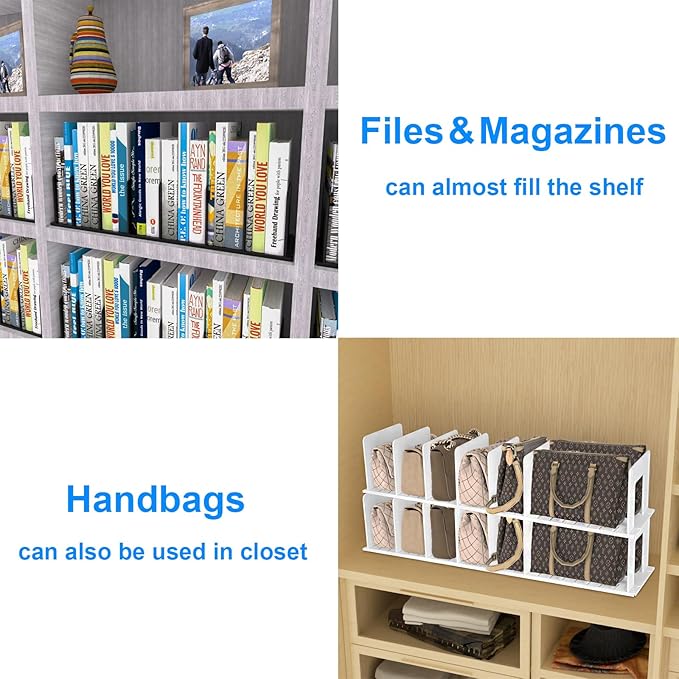 6 Pieces Upright Plates, Accessory Parts of Expandable File Folder Holder, Translucent Frosted