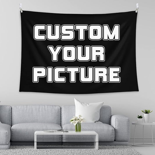 BLINGPAINTING Custom Tapestry: Upload Images, Create Your Own Personalized Backdrop for Living Room, Bedroom, Dorm or Home Decor (30" W x 30" L)