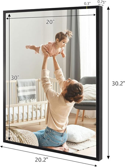 20x30 Snap Frame, Plexiglass, Set of 2, Black PosterFrames, Coating Aluminum Profile, Display Horizontally & Vertically