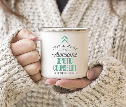 Andaz Press 11oz. Stainless Steel Campfire Coffee Mug Gift This Is What An Awesome Genetic Counselor Looks Like, 1-Pack Birthday Ideas Coworker Includes Gift Box Genetics Gifts Genetic Counselor Gifts