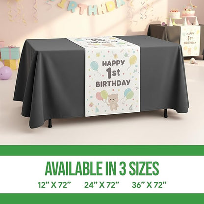 Custom Table Runner (12”x72” to 36”x72”) by BCB Print | Personalize with Business Logo/Image/Text | Trade Shows, Events & Weddings | HD Printed Custom Table Sign | Express Dispatch+Ship | Made in USA