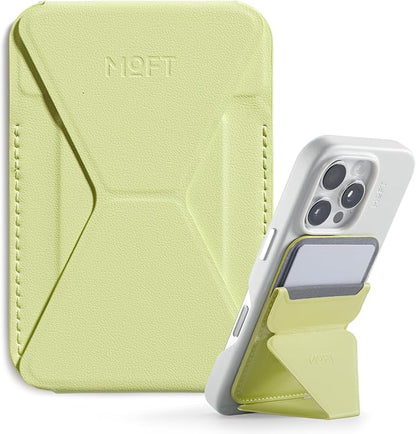 MOFT Magnetic Wallet Stand Compatible with iPhone 17/16/15/14/13/12 Series, Angle Adjustment & Magsafe Compatible MOVAS Phone Stand, Soft Avocado