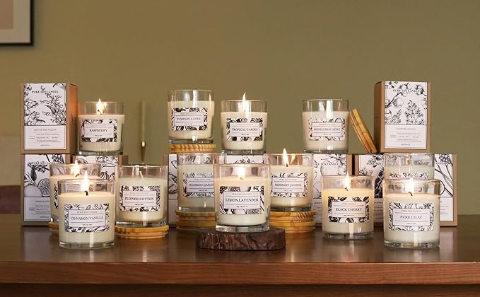 Aronica Cotton Candle for Home Scented, Baby Powder Candles Highly Scented, Lily of The Valley Candle Gift, Cute Soy Gifts for Women, Candles for New Home Scented, Clean Non Toxic So Wax