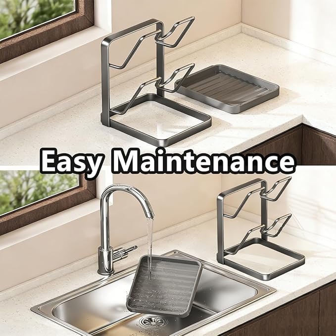 Kitchen Pot Lid Storage Rack, Pot Lid Rack, Multi-functional Kitchen Storage Racks, Space-Saving Kitchens Pots Cover Organizer Stand for Countertop (White)
