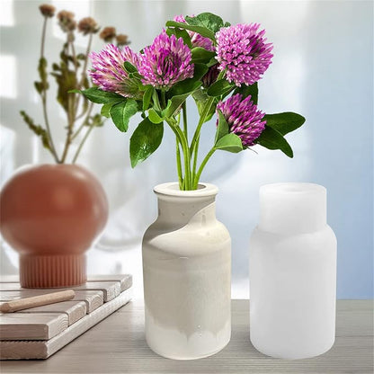 3D Round Planter Vase Silicone Mold for DIY Epoxy Resin Plaster Concrete Flower Pot Cement Clay Craft Mold Home Decor