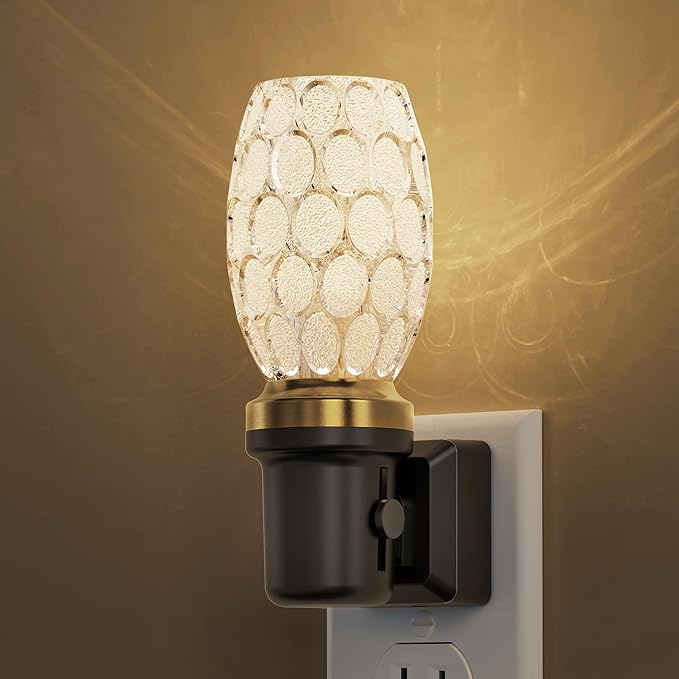 L LOHAS LED Night Light, LED Night Lights Plug into Wall, Dimmable Night Light with Auto Light Sensor, 3000K Warm White 0-100LM, Adjustable Brightness Nightlight, Bathroom Hallway Bedroom