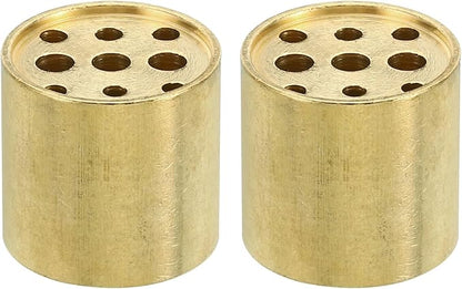 PATIKIL Incense Holder, 2 Pack Brass Incense Cone Burner Stick Holder with 9 Holes Incense Stand Base for Yoga Spa Room Home Office, 0.8" Dia. 0.8" Tall