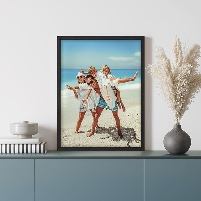 wall26 Custom Framed Poster Wall Art for Living Room, Bedroom Canvas Prints for Home Decoration Ready to Hang - 11"x14" Black