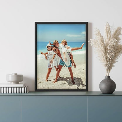 wall26 Custom Framed Poster Wall Art for Living Room, Bedroom Canvas Prints for Home Decoration Ready to Hang - 11"x14" Black