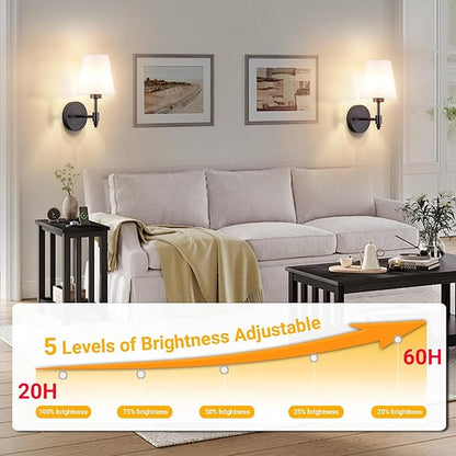 Battery Operated Wall Sconce: Renter Friendly Peel and Stick Adhesive Wall Light Easy to Install, Rechargeable Wireless Wall Lamp for Bedroom Living Room DIY Home Wall Decor