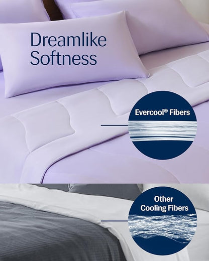 REST® Evercool® Cooling Comforter, Twin/Twin XL, Blanket for Hot Sleepers, All Season Bedding to Keep Cool for Night Sweats, Breathable Lightweight Blanket, 68"x90" Inches, Lavender Breeze