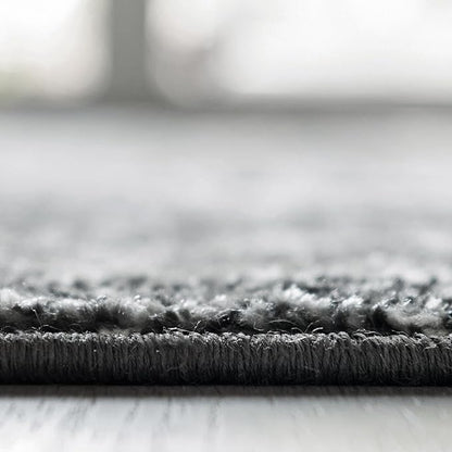 Rugs.com Arlington Collection Rug – 8' x 10' Dark Grey Medium-Pile Rug Perfect for Living Rooms, Large Dining Rooms, Open Floorplans