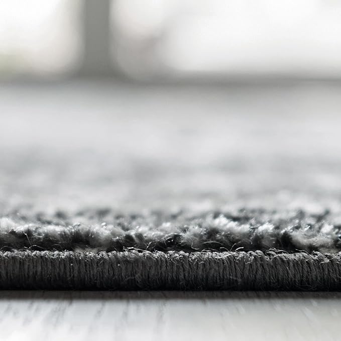 Rugs.com Arlington Collection Rug – 5' x 8' Dark Grey Medium-Pile Rug Perfect for Living Rooms, Large Dining Rooms, Open Floorplans