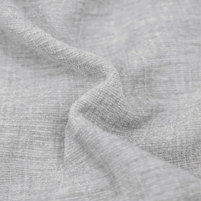 CaliTime Throw Pillow Covers Decorative 24 X 24 Inches Pack of 2 Cotton Thread Stitching Edges Solid Dyed Soft Chenille Cushion Cases for Couch Sofa Bed Living Room Farmhouse Moonbeam Gray