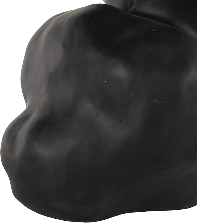 Deco 79 Ceramic Abstract Decorative Vase Floral Inspired Centerpiece Vase, Flower Vase for Home Decoration 12" x 13" x 13", Black