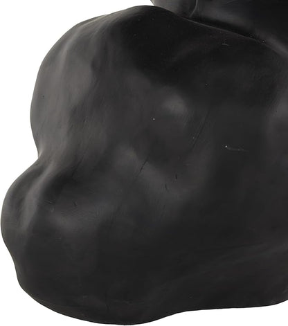 Deco 79 Ceramic Abstract Decorative Vase Floral Inspired Centerpiece Vase, Flower Vase for Home Decoration 12" x 13" x 13", Black