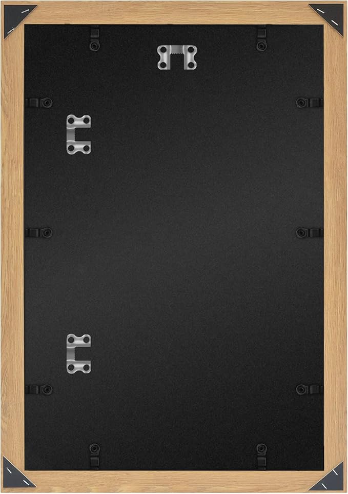 Americanflat 12x18 Poster Frame with Polished Plexiglass - Wide Picture Frames Made of Engineered Wood for Vertical or Horizontal Wall Display - Epic Collection - Dark Oak