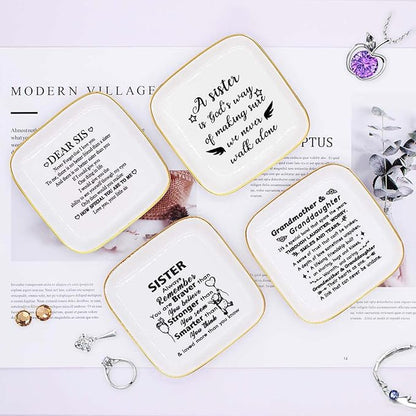 Grandma Jewelry Dish Ring Tray Plate,Unique Grandma Birthday Christmas Meaningful Gifts for Grandma from Grandchild - It’s A Special Bond
