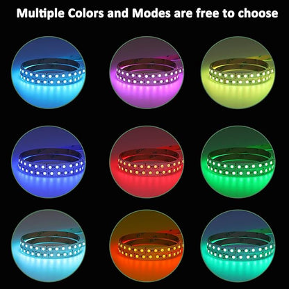 JOYLIT Super Bright RGB LED Strip Lights 16.4ft, UL Listed 24V SMD 4040 120LEDs/M High Density Multi Color Changing Light Strips 90W Adhesive Tape Light for Club, Bar, Entertainment (Only LED Strip)